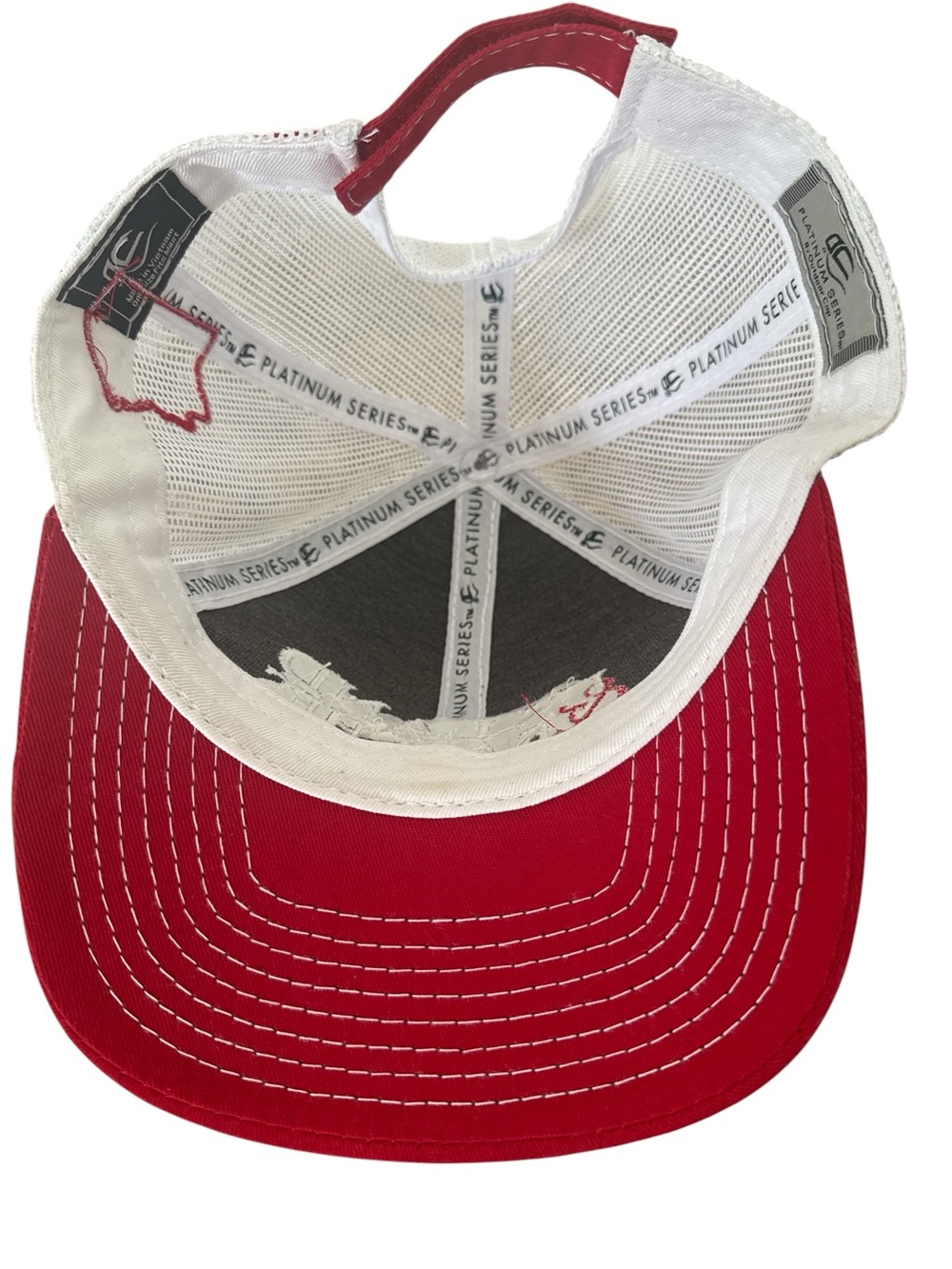 Red And Navy Logo Trucker Hat Cowboy Cowgirl Ranchers View 4